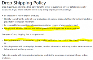 Amazon Seller Policy Violation
